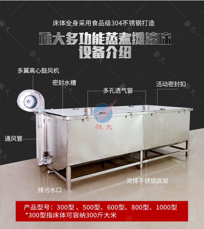 823雅大多功能蒸煮攤涼床設備介紹